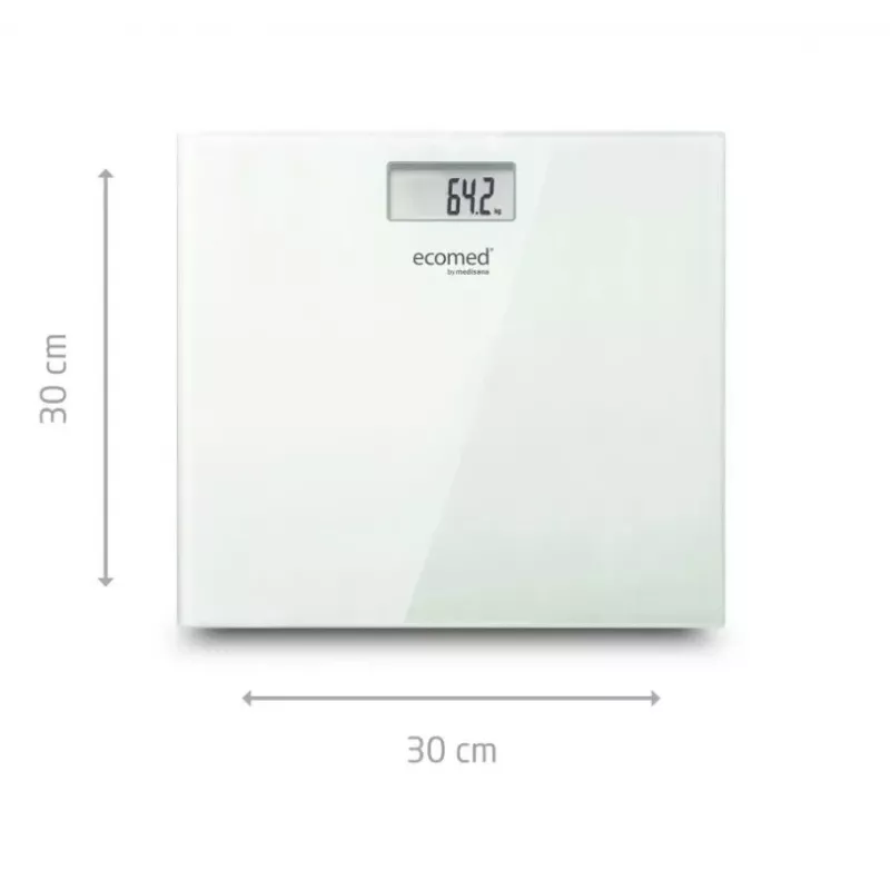 Ecomed by Medisana PS-72E personenweegschaal – 150 kg, glasplatform, wit