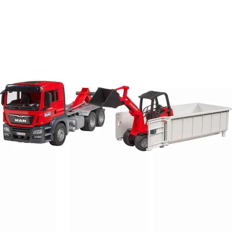 Vrachtwagen & rupsvoertuig set BRUDER MAN TGS vrachtwagen veelkleurig