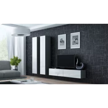 Cama tv-standaard VIGO 140 30/140/40 Sonoma eiken/wit glanzend