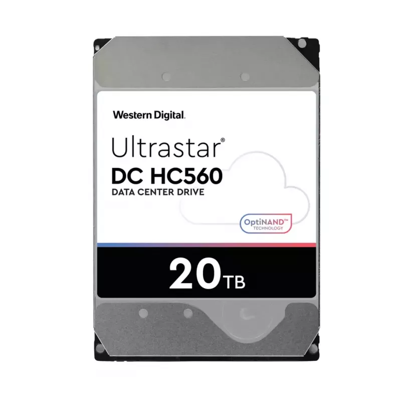 WD Ultrastar DC HC560 - harde schijf - 20TB - intern - 3.5 (8,9 cm) - SATA 6Gb/s - 7200 tpm - buffer: 512MB (0F38785)