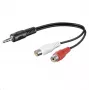Microconnect AUDALHF02 audiokabel 0,2 m 3,5 mm 2 x cinch zwart