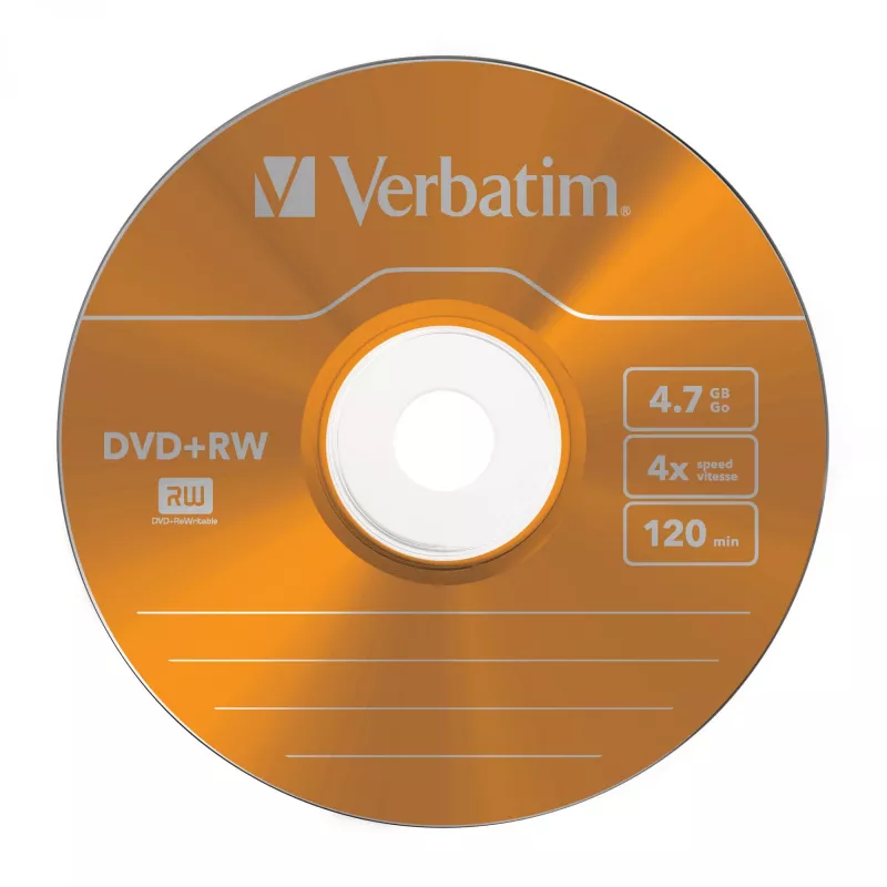 VERBATIM 43297 Verbatim DVD+RW slank Jewel Case 5 4.7GB 4x kleur