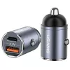 Autolader usams C38 30W — 1x USB-A + 1x USB-C snelladen