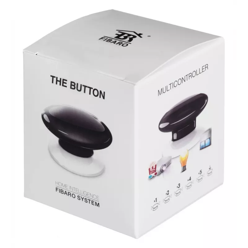 Fibaro The Button zwart paniekknop draadloos alarm