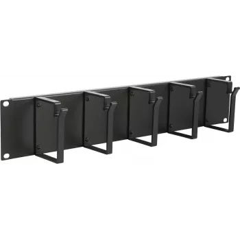 Kabelmanagementpaneel LOGON RAO105BL zwart aluminium 48,3 cm