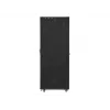 Lanberg FF01-8047-12BL 19-inch vrijstaande serverkast 47U, 800x1000 mm, glazen deur, LCD, IP20, montagepakket, zwart