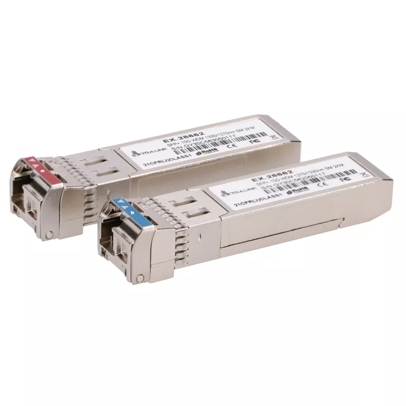 Extralink SFP+ 10G | SFP+ WDM-module | 10 Gbit/s 1270/1330 nm, singlemode, 2 km, paar