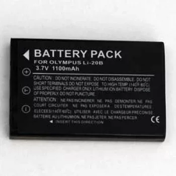 Oplaadbare lithium-ion-accu extra digital LI-20B 3,7V 1000mAh voor Olympus camera's