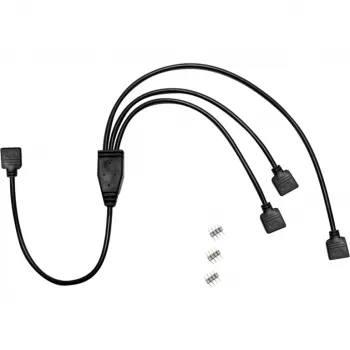 Inter-Tech - netsplitter - 4-polige stekker naar 4-polige stekker - 48 cm