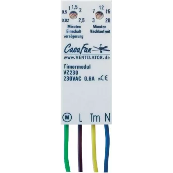 Wandtijdschakelaar CasaFan VZ 230 Modulo wit 9800006, 230 V tijdsturing