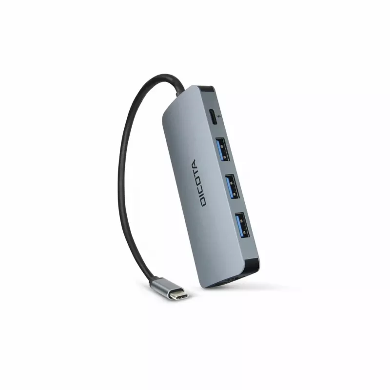 Dicota USB-C 8-in-1 multi hub 4K PD 100W zilver