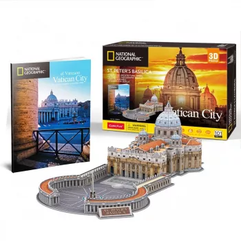 3D-puzzel Cubicfun Petersdom model 306-DS0997H, kartonnen onderdelen, gemonteerd schaalmodel