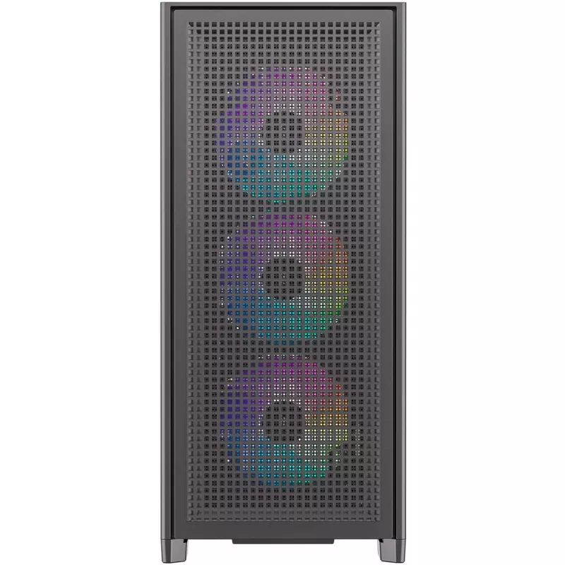 PC-behuizing Silentware Air 2000 A-RGB zwart — midtower, zijvenster van gehard glas
