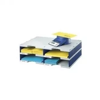 styrodoc duo documenten-opbergbox van polystyreen blauw - grijs (268-0202.38)