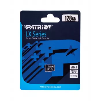MicroSDXC-geheugenkaart PATRIOT PSF128GMDC10 128 GB UHS-I klasse 10 U1 80 MB/s, zwart