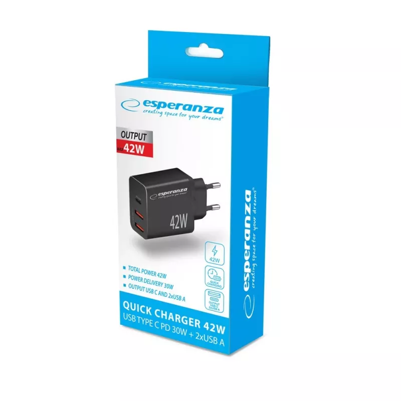Esperanza EZC106K voeding 42W zwart