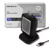 Vaste 1D/2D-barcodescanner QOLTEC 50864, LED-sensor, USB (bekabeld), zwart, 145×85×80 mm