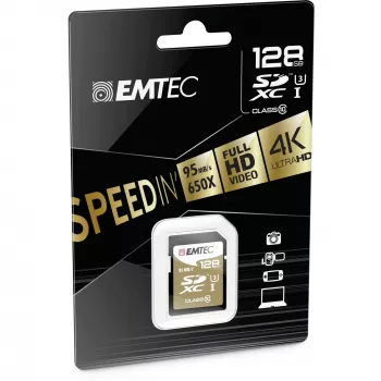 Emtec SDXC 128 GB Class10 Speedin 128 GB SDXC Class 10 geheugenkaart (ECMSD128GXC10SP)