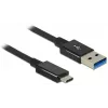 DeLOCK Premium - USB-kabel - 24-pins USB Type-C (m) - naar - 9-pins USB Type-A (m) - 1,0 m (USB 3.1 Gen2) - zwart (83983)