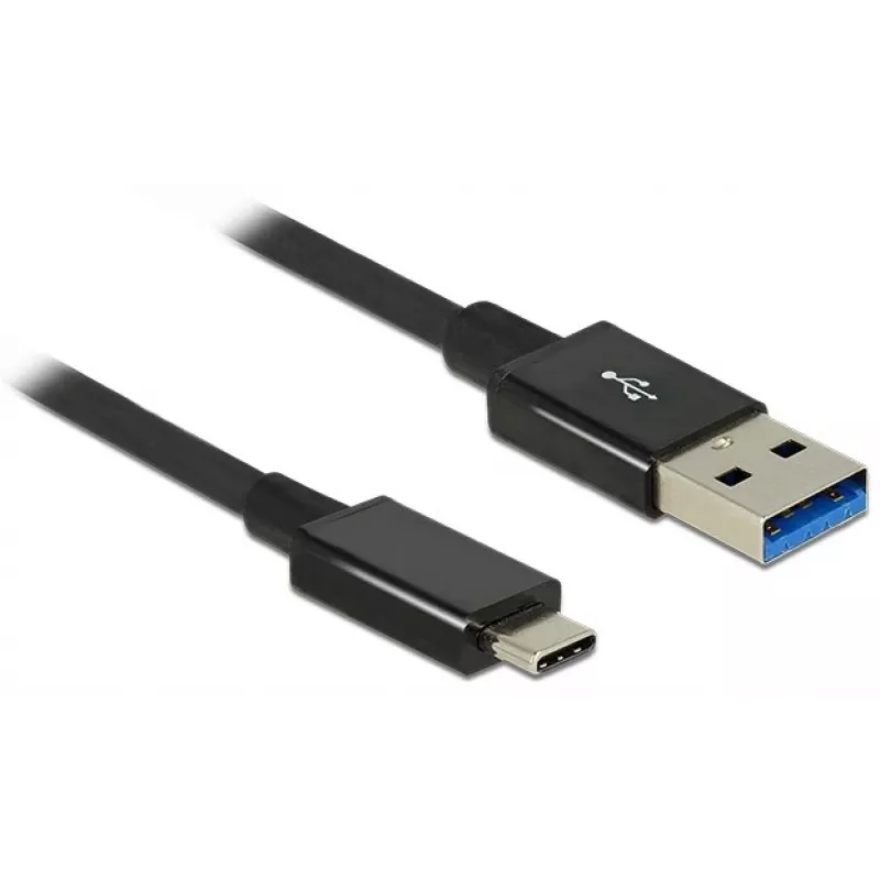 DeLOCK Premium - USB-kabel - 24-pins USB Type-C (m) - naar - 9-pins USB Type-A (m) - 1,0 m (USB 3.1 Gen2) - zwart (83983)