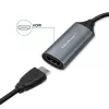 USB-C naar USB-A en HDMI 4K 30Hz adapter QOLTEC van aluminium