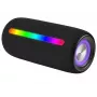 Draagbare stereoluidspreker TRACER Stripe zwart — 10 W RMS, Bluetooth/bedraad, USB-A & USB-C, MicroSD, ingebouwde accu (tot 5 uur)