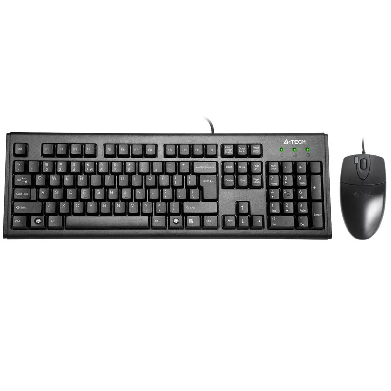 A4Tech KM-72620D - toetsenbord-muisset - USB - US - zwart