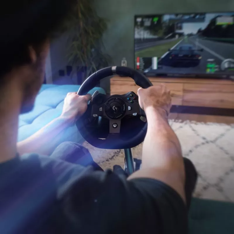 Logitech G920 Driving Force racestuur met pedalen voor Xbox One en pc, USB, zwart (941-000123)