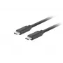 USB-C-naar-USB-C-kabel LANBERG CA-CMCM-32CU-0010-BK — USB 3.2 Gen 2, 1 m, zwart, 100 W laadvermogen, 4K-video