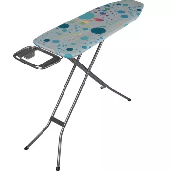 Strijkplank full-size Vileda — volwaardig RVS poten 1200×380 mm strijkoppervlak hoogte 75–96 cm opvouwbaar strijkijzerhouder