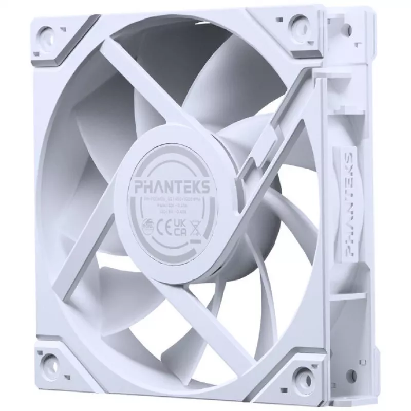 Phanteks M25 Gen2 120 mm PWM ARGB-behuizingsventilator - wit