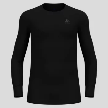 Odlo BL TOP ronde hals lange mouw ACTIVE WARM ECO heren-T-shirt, maat M, zwart