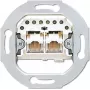 JUNG UAE 2X8 UPO 2 x RJ-45 grijze contactdoos (UAE2X8UPO)