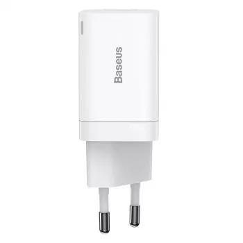 Baseus Super Si Pro snellader USB + USB-C 30W (wit)