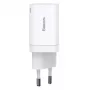 Baseus Super Si Pro snellader USB + USB-C 30W (wit)