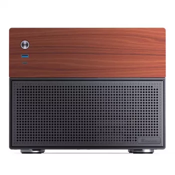 Jonsbo N4 microtower behuizing zwart robuust staal compacte PC-behuizing