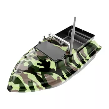 Voerboot Flytec V050 met 12000mAh accu, camo groen — op afstand bestuurbare voerboot