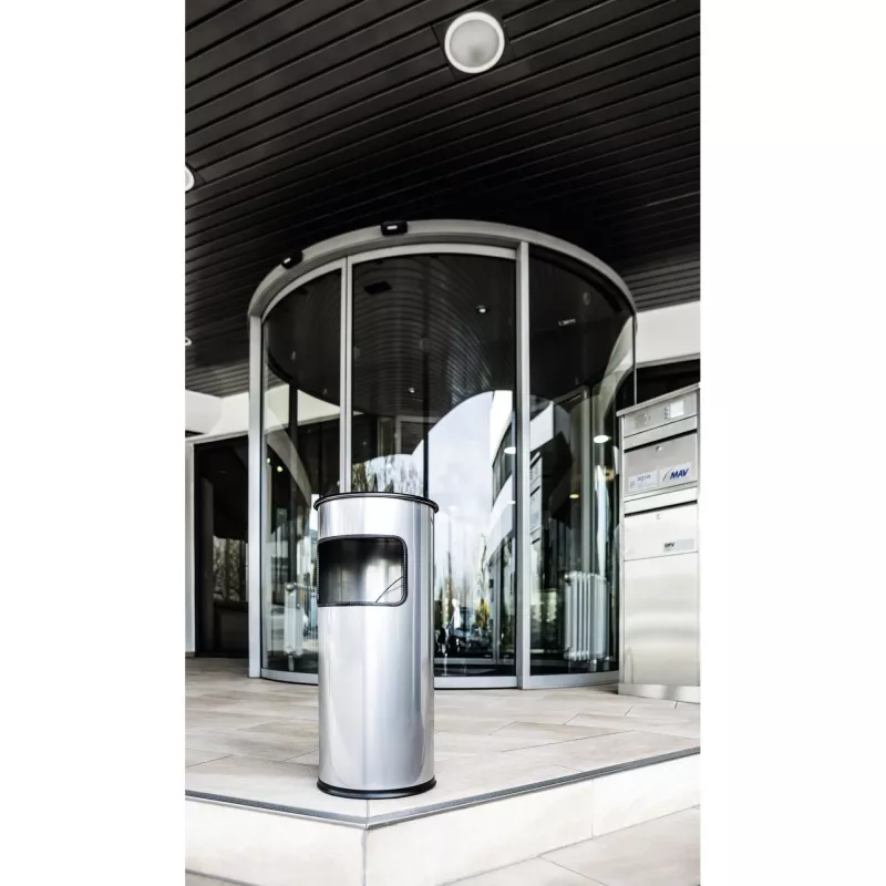 Afvalemmer Durable 333023 17 L rond metaal zilver