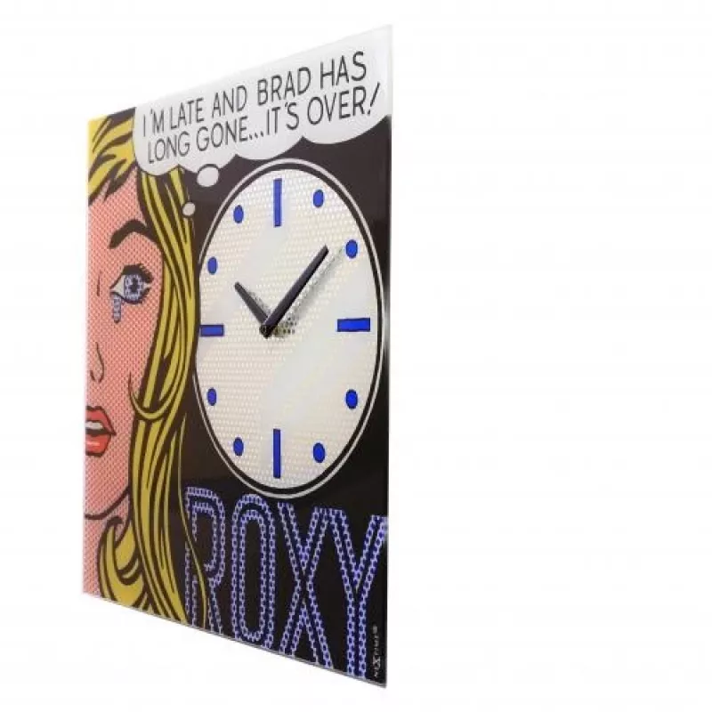 NeXtime klok 8153 Cinema Date, 43x43,2 cm, wand, zwart/meerkleurig