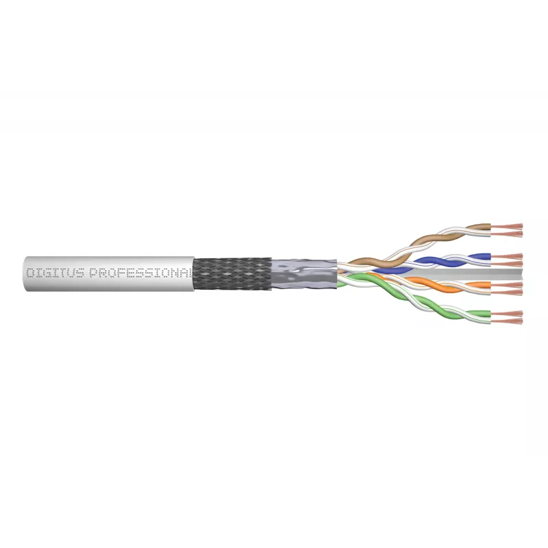 Netwerkkabel Digitus CAT 6 SF/UTP Twisted Pair patchkabel bulk 305 m grijs