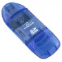 Titanum TA101B externe kaartlezer, USB 2.0, MicroSDHC/miniSD/MMC/SD/SDHC, blauw