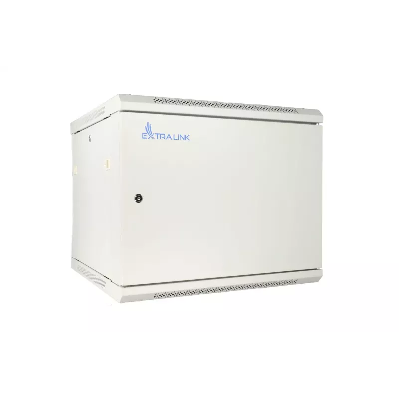 Extralink rackbehuizing 9U 600x600 ASP grijs wandgemonteerd, metalen deur