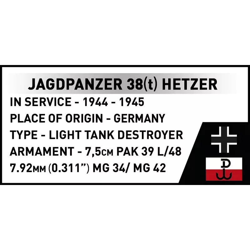 Cobi Blocks Jagdpanzer 38t Brave constructieset, 731 onderdelen