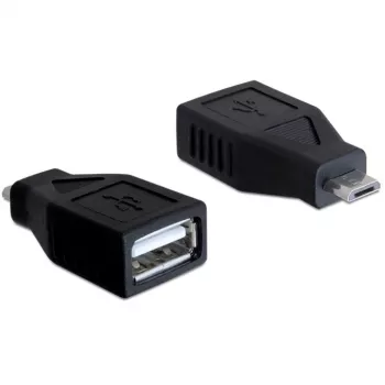 DeLOCK - USB-adapter - USB Type-A, 4-polig (bus) - 5-polig Micro-USB Type-B (stekker) (65296)