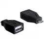 DeLOCK - USB-adapter - USB Type-A, 4-polig (bus) - 5-polig Micro-USB Type-B (stekker) (65296)