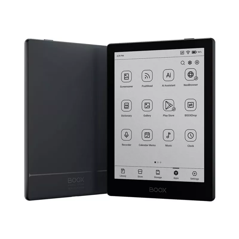 E-reader Onyx Boox 6 inch (15,2 cm) met 1448×1072 E-ink, 32 GB, 2 GB RAM, Android 11, dual-band wifi, Bluetooth 5.0, MicroSD, USB-C, zwart