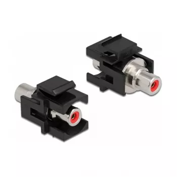 Keystone-module DeLOCK 86741 haaks zwart cinch
