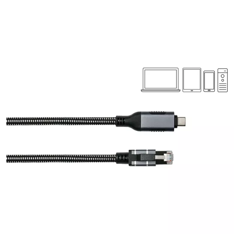 Good Connections ethernetkabel USB-C RJ45, antraciet, 3,0 m