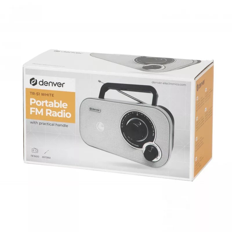 DENVER TR-51WHITE persoonlijke radio zwart wit