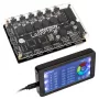 Ventilator- en ARGB-controller Lamptron LAMP-RF625B, zwart – draadloze bediening voor PC-ventilatoren en RGB-LED's